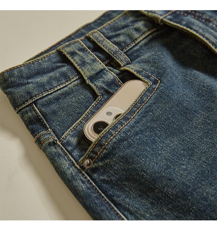 Women's High Waist Frayed Denim A-line Skirt - Retro Slimming, Flaw-Covering Design for Spring & Autumn 2026