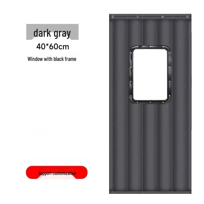 IRIR Thermal Cotton Door Curtain with Window