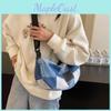 Chic Unisex Canvas Shoulder Bag Soft Polyester Medium Size With Zipper And Phone Pocket