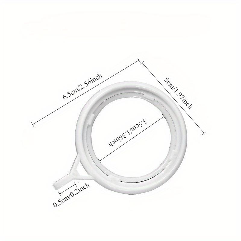 30Pcs Classic Style PP Curtain Rings with Eyelet - Durable, Rust Resistant, Solid Construction for Curtain Rods