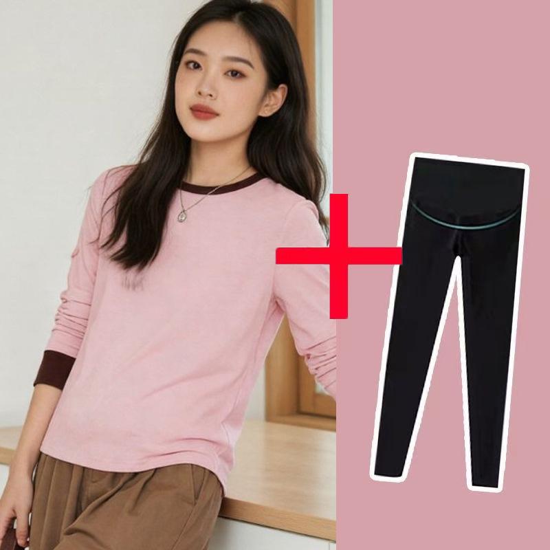 

Customized Maternity Thermal Fleece Shirt - Autumn/Winter Wrinkled Style with Tummy Support and Slimming Base Layer L for 105-125 lbs
