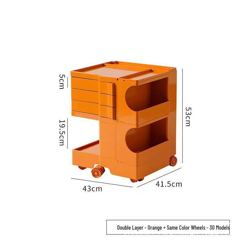 Nordic Rotating Multi-Layer Storage Cabinet: Versatile Makeup, Bedside, or Snack Organizer