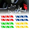 6Pcs Reflective Car Wheel Rim Vinyl Stickers Hash Mark Stripe Racing Wheel Hub Decals for Size 18" - 21" decorative sticker
