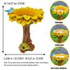Yellow Flower Bird Feeder Garden Sculpture - Outdoor Festival Ornament