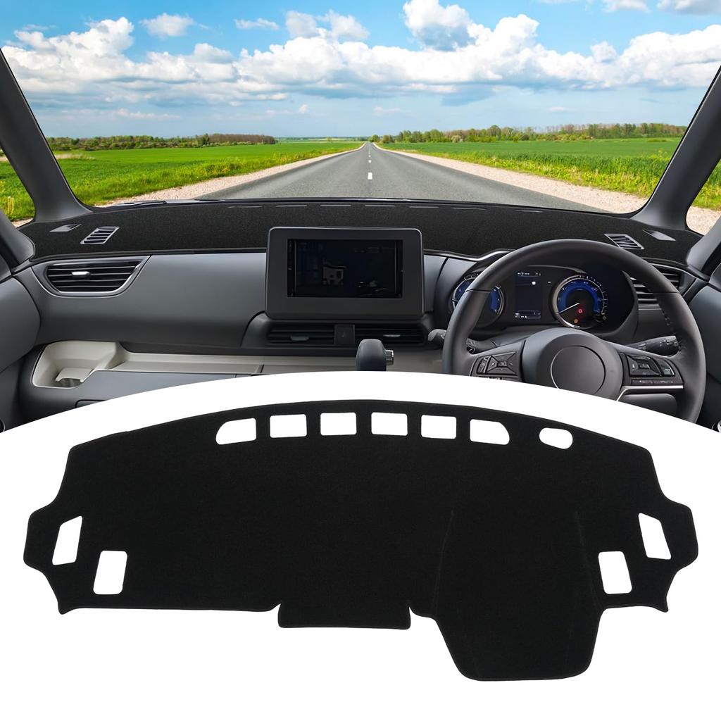 GIMUYA Armaturenbrettmatte für Mitsubishi New Delica Mini Serie B3 Premium 2023 Maßgeschneidertes Sonnen-Innenraum-Zubehör G-T (Ab Mai) - Design, Schwarz, 1-teilig