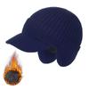 Winter hat Men's ear protection hat Knitted hat Cashmere warm elderly hat Thickened wool hat Cold-proof casual versatile