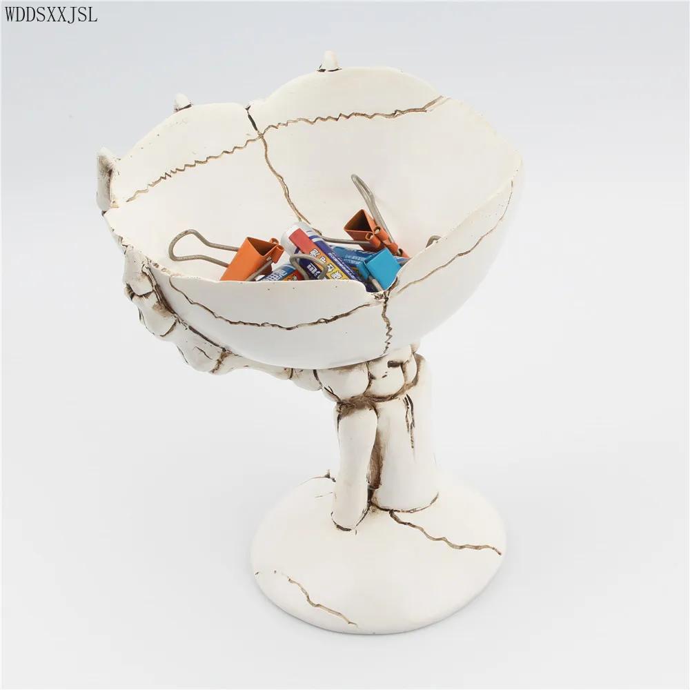 Creative Skeleton Hand Storage Decoration Home Decoration Resin Crafts Halloween Decor Living Room Desktop Storage