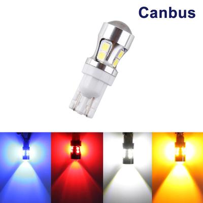 T10 Canbus OBC Error Free Bulbs Interior Emitter LED 194 W5W Car Lamps External 10-SMD 3030 12V Amber Auto Lights Yellow