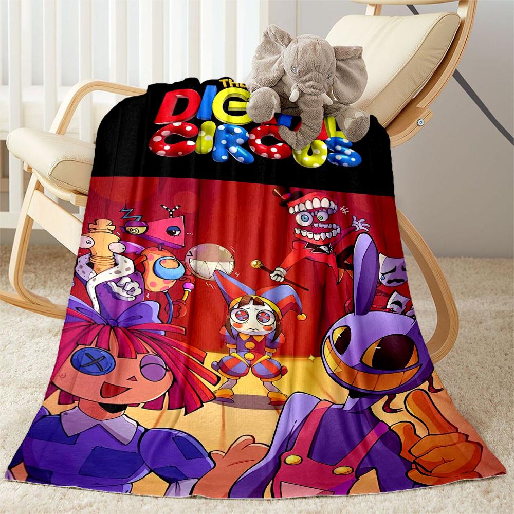 Digital Circus Blanket Warmthful Decor Suitable for Couch Seaside Bedding Four Seasons Universal Modern Style Perfect Gift for Relatives and Friends