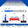 Cobalt Blue Nano-Coated Stainless Steel Spiral Tap Drill Bit Set M2-M8