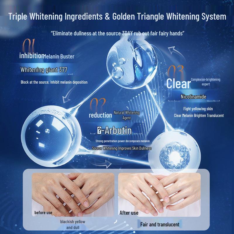 Yanli Whitening & Brightening Hand Cream with Niacinamide, 377 Formula, Long-lasting Hydration and Moisturizing