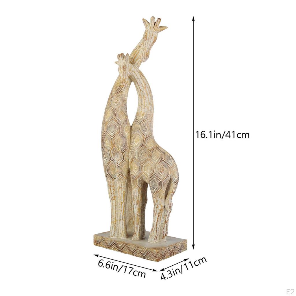 Giraffstaty Hartsfigur Modern Mittpunkt Kreativ Gåva Djurskulptur Bordsdekoration för