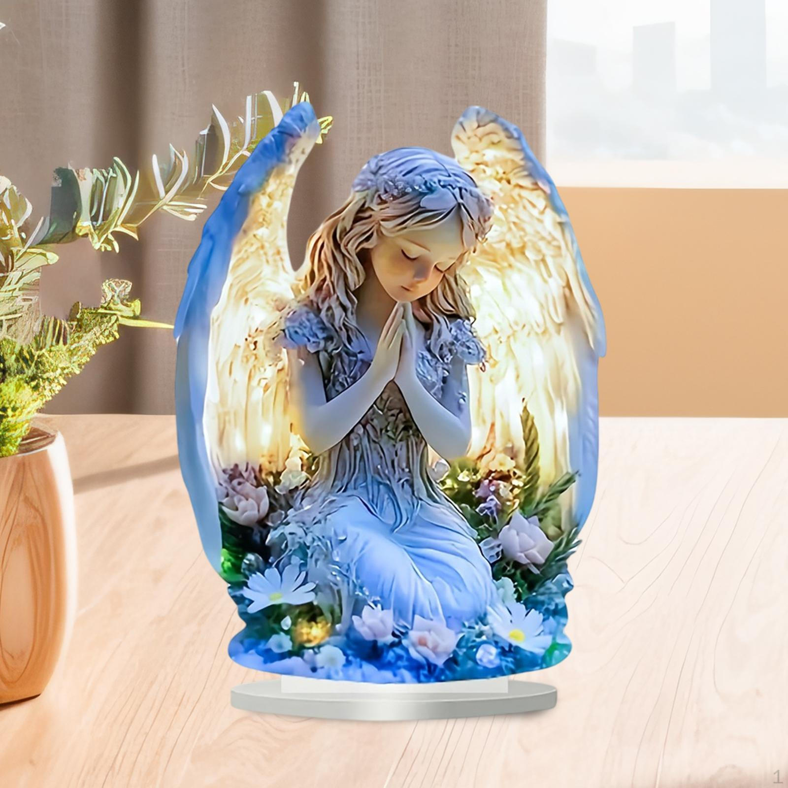 Акриловая вывеска «Ангел» для использования в помещении, 2D коллекционный предмет для показа на полке в офисе Style B