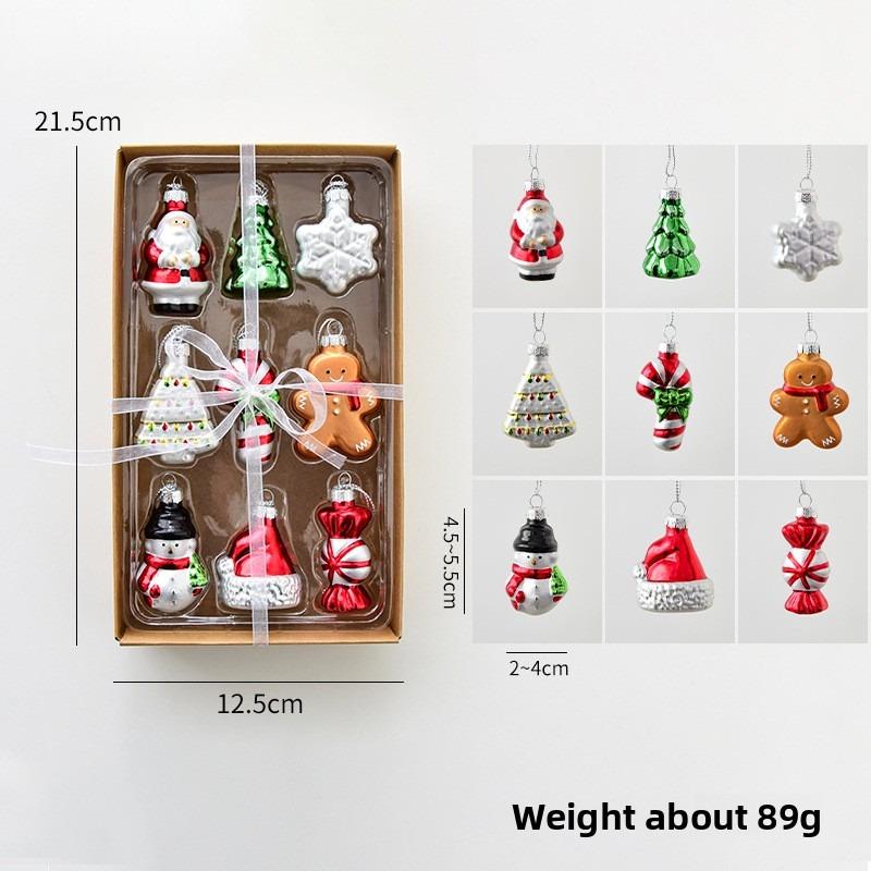 New Christmas Decoration Glass Snowman Old Man Christmas Tree Pendant Christmas Gift Decoration Hanging Decoration