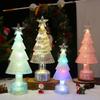 Glowing Christmas Tree Tabletop Ornaments Led Christmas Tree Windows Display Decor Festival Atmosphere Led Night Lights Gift