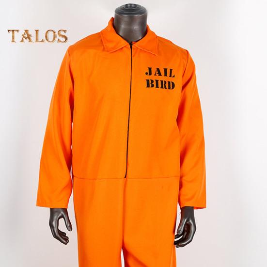 Halloween Prisoner Ολόσωμη φόρμα Cosplay με Manacle Halloween Unisex Παιδιά Ενήλικες Ρόλοι Παίξτε Στολή Μακρυμάνικο Πέτο Φεστιβάλ Φεστιβάλ Πάρτι Παραστάσεις