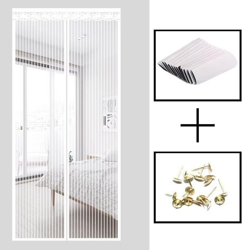 

Magnetic Suction Mosquito Proof Curtain Automatically Closes Windproof Design Mosquito And Fly Repellent Essential Item For Summ W90cm*H210cm белый