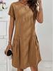 2026 Summer Women's Short-Sleeve Zipper Pocket Dress for Europe and America