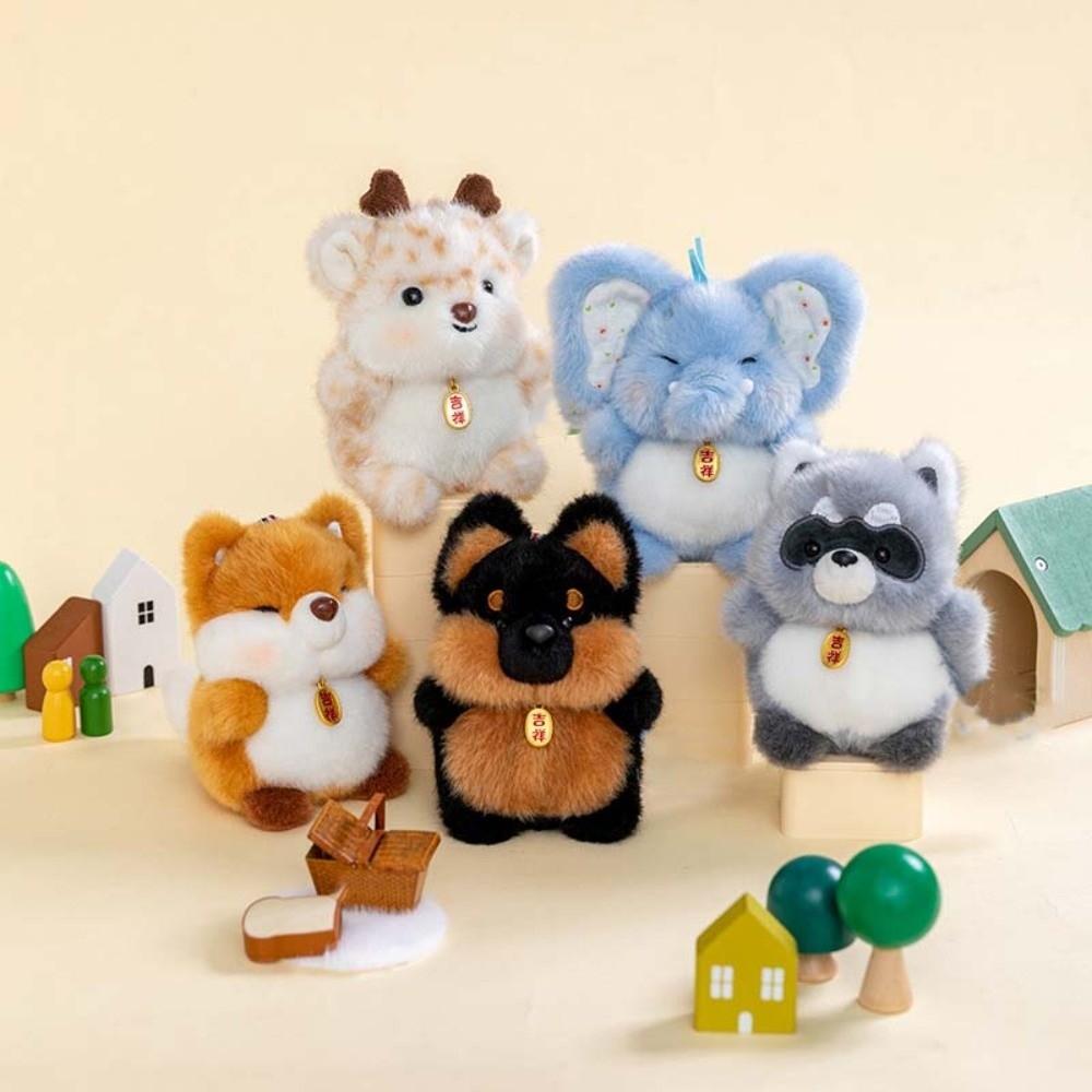 Polyester Cat Dog Pendant Bee Monkey Key Chain Creative Plush Animal Key Ring  Students