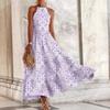 Women's Summer Sleeveless Print Slim Fit Midi Dress