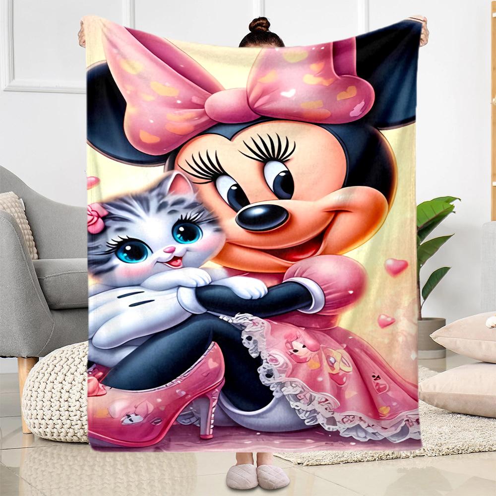 Mickey Minnie'S Festive Blanket Decor Throw For Sofa Couch Office Bed Picnics for All Occasions Cozy Home Lovers Ideal Gift For Birthday Y47