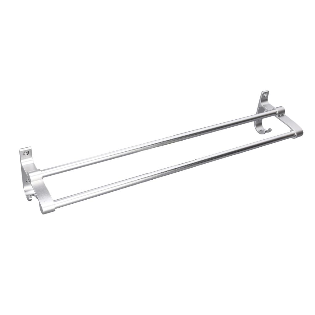 Bath Towel Bar 23in Stainless Steel Wall Mount Rustproof Strong Load Bearing Double Towel Bar for