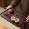 Rectangular Tea Serving Plate Japanese Style Water Storage Tea Tray Bamboo Drain Tea Tray Office