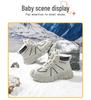 Bobodou Boys' Velvet-Lined Waterproof Winter Snow Boots - Warm & Durable for Medium and Large Children