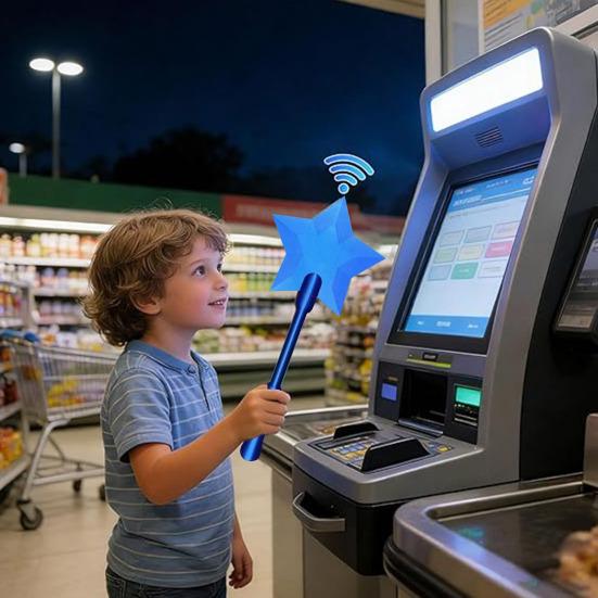 3D Printed Tap to Pay Wand Magical Star Wand Contactless Payment Card Holder Tap-to-Pay Debit Credit Card Wand