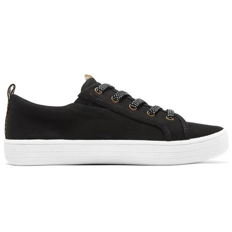 Skechers Bobs B Extra Cute Women Wear Resistant Low Top Skate Shoes Black White 113323-BLK