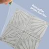 10Pcs  Grey Tile Stickers Fan-Shaped Sunflower Patchwork Wall Decals Waterproof Anti-Slip Backsplash Wallpaper for Living Room Kitchen Bathroom