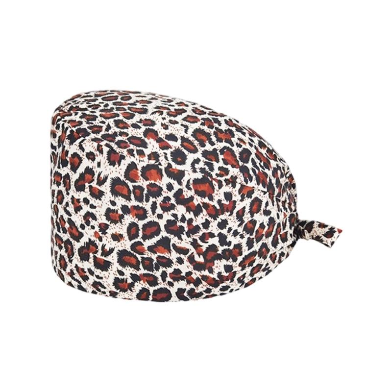 Comfortable Breathable Cotton Print Surgical Cap Adjustable Elastic Skull Cap for Medicinal Professionals