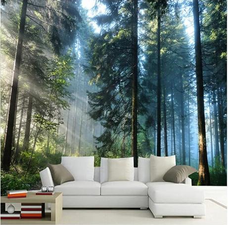 

Morning Forest 3d Mural Landscape Wall Mural Living Room Bedroom Wall Home Decoration Wallpaper 200 cm(W) x 140 cm(H)
