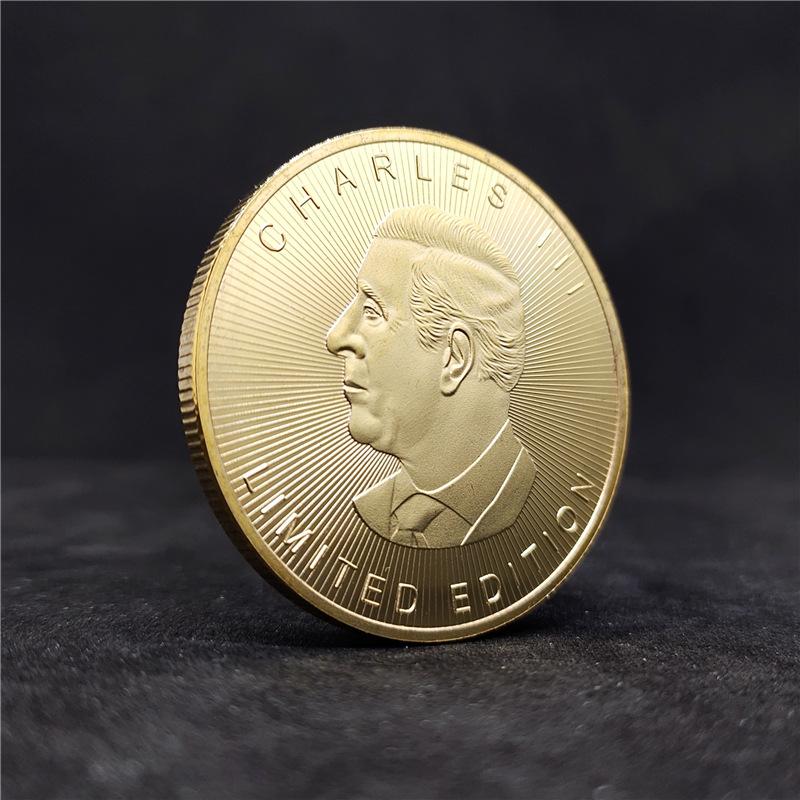 Moneta d'Oro Foglia d'Acero Canadese, 2015, 2020, 2021, 2023, Moneta Commemorativa Foglia d'Acero, Moneta della Regina del Commonwealth, Moneta Commemorativa per il Commercio Estero