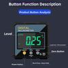 Waterproof Slope Meter Single-sided Magnetic Angle Finder Digital Inclinometer  Level Gauge Tool