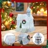 Christmas Snow Globe Lantern Musical Christmas Decor Gift with Light Music Festive Music Box for Party Farmhouse Home Desktop