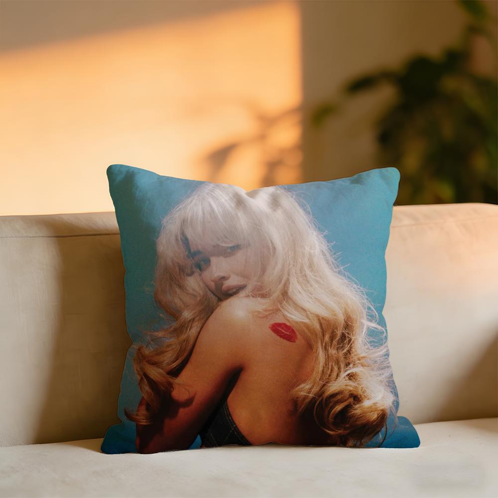 Sabrina Carpenter Album Cushion Cover Cozy Velvet Throw PillowSoft Warm Cushion For Sofa Bed