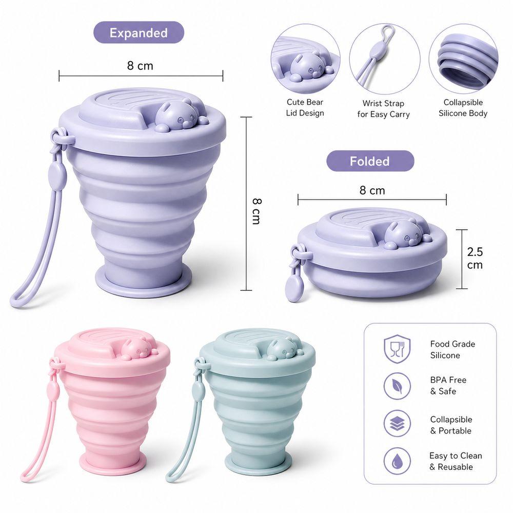 Portable Folding Water Bottle Silicone Portable Drinking Cup Durable Collapsible Water Cup