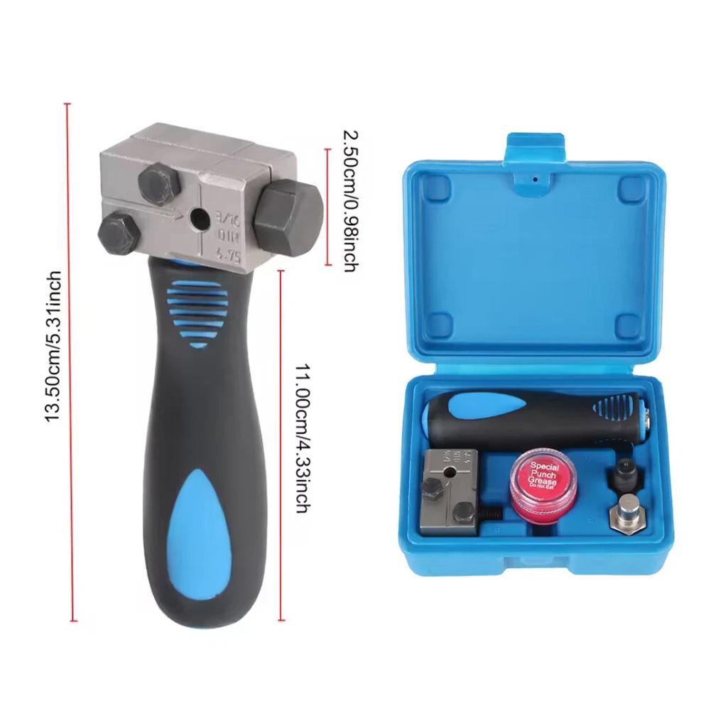 3/16In Brake Pipe Flaring Tool Handheld Brake Line Flaring Tool Kit Lasting Brake Lines Repairing Tool Kit for All Cars Trucks