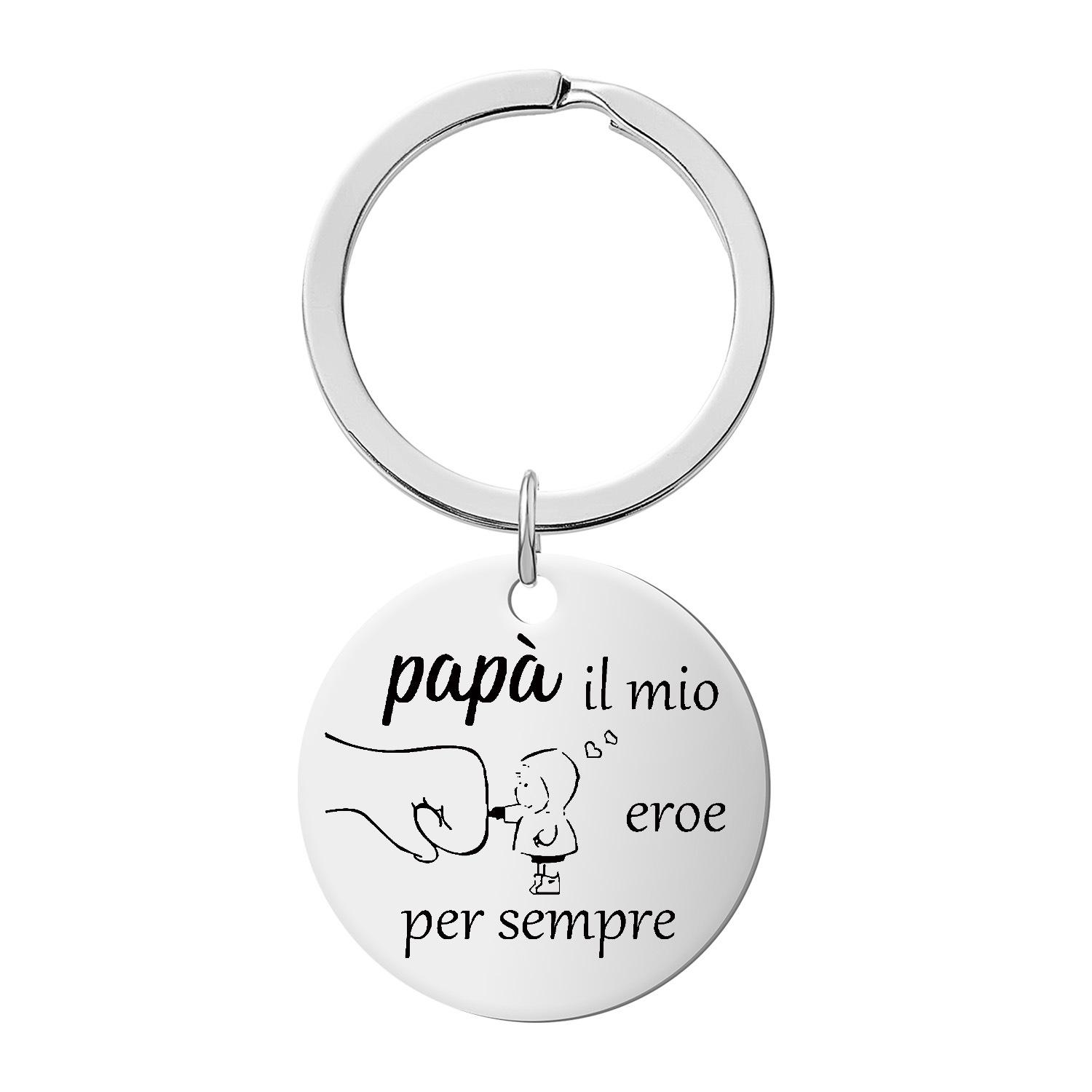 Te Quiero PAPA Stainless Steel Father s Day Keychain Pendant