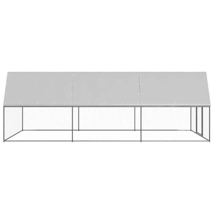 3154377 vidaXL Poulailler d'extérieur 3x6x2 m Acier galvanisé