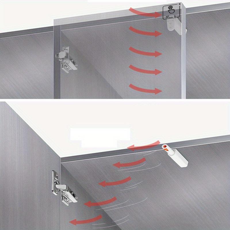 2pcs Automatic Button Latch Furniture Hardware Classic Door Latch Latch Door Window Cabinet Sliding Lock Cabinet Household Safety Button Spring