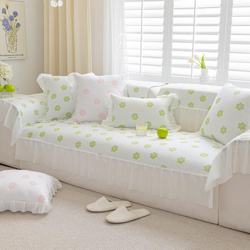 Ice Silk Sofa Cushion Summer Mat Cushion Anti-slip New Style Cool Small Fresh Summer Sofa Cushion