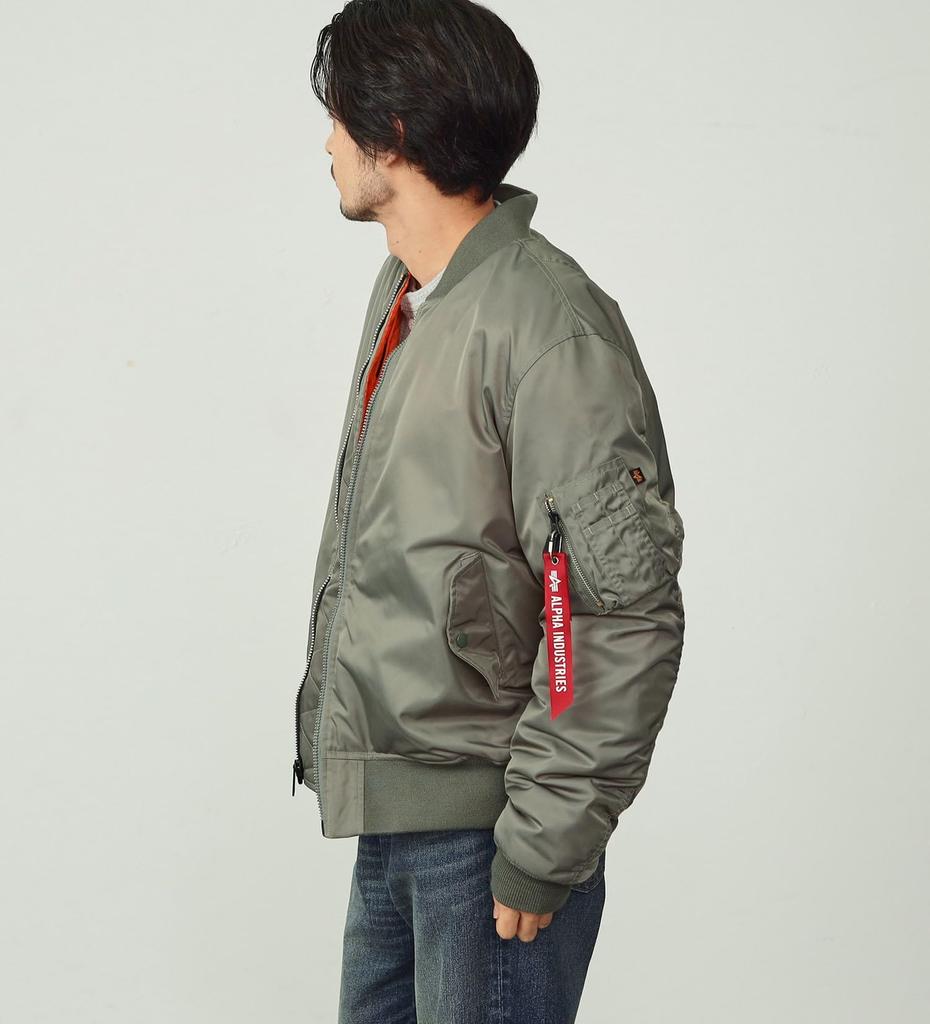 Alpha Industries Motorsykkeljakke med Grå Herre MA-1 Beskytter,
