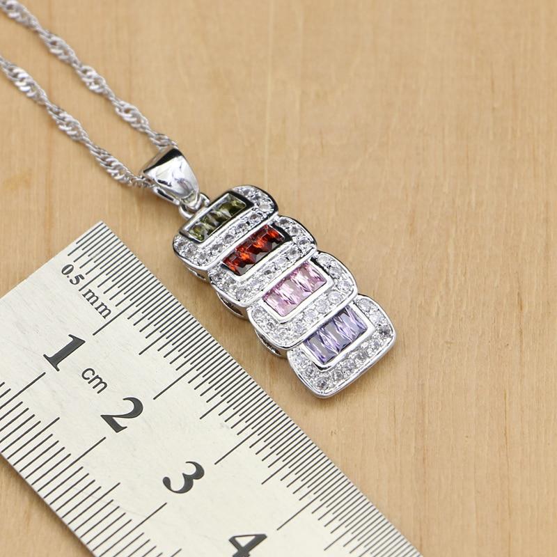 Silver Color Bridal Jewelry Cubic Zirconia Beads Jewelry Sets For Women Wedding Accessories