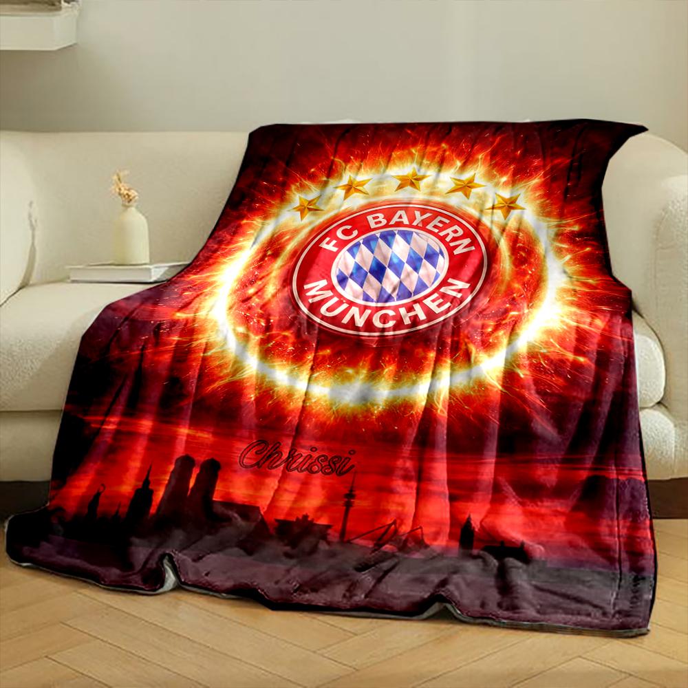 Bayern Munich Designed Flannel Blanket for Bedroom, Living Room, Sofa, and Nap