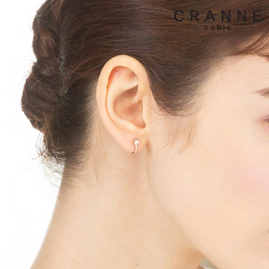 14K Square One-Touch Earrings C24EG172