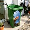 Weatherproof Waste Container Art Fun Animal Trash Can Stickers, Self?Adhesive Bin Decals for Outdoor Removable Vinyl Skins Garbage Can, Mailbox