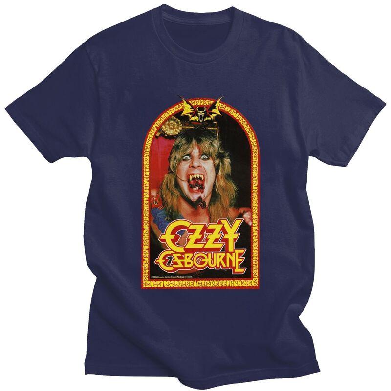 Custom Heavy Metal Rock Ozzy Osbourne T Shirts Men Pure Cotton Tee Tops Tshirt Tshirt Clothing