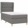 3128718 vidaXL Divan Bed with Mattress Dark Grey 80x200 Cm Fabric